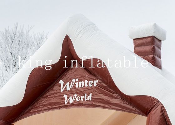 Winter World Theme 0.55mm Commercial Inflatable Jumping Castle