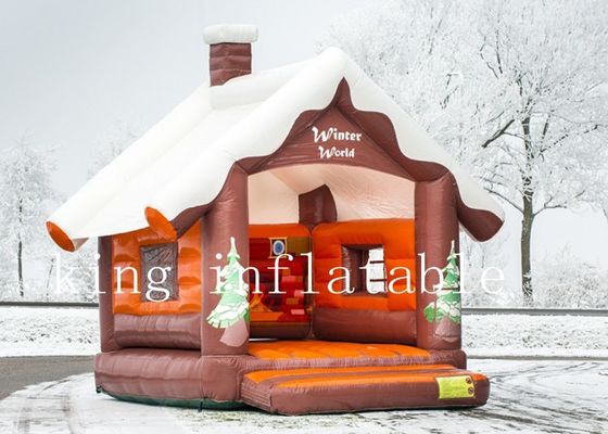 Winter World Theme 0.55mm Commercial Inflatable Jumping Castle