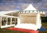 Outdoor White 4x3.5m Carousel  Inflatable Bouncy Castle For Wedding Use