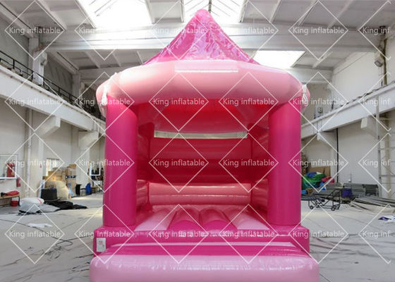 Outdoor White 4x3.5m Carousel  Inflatable Bouncy Castle For Wedding Use