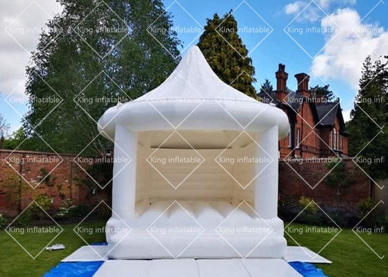 Outdoor White 4x3.5m Carousel  Inflatable Bouncy Castle For Wedding Use