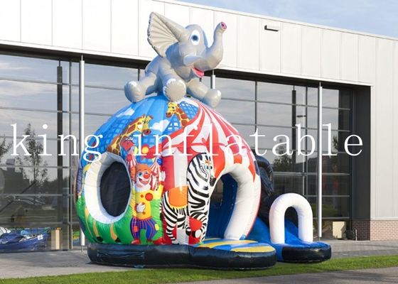 0.55MM PVC Tarpaulin Circus Elephant Inflatable Jumping Castles