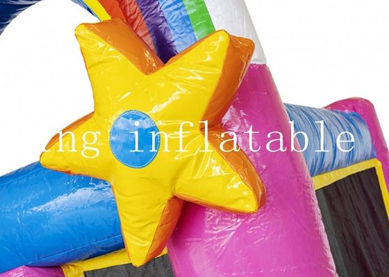 EN71 Magic Unicorn Inflatable Combo Bounce House With Slide