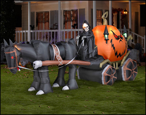 Pumpkin Carriage Airblown Inflatable Advertising Products For Yard