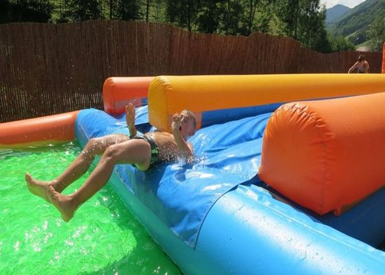 0.55mm Plato Inflatable Water Slide With Swimming Pool