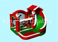 EN71 Inflatable Christmas Products Bouncy Castles With Slide  PVC Tarpaulin