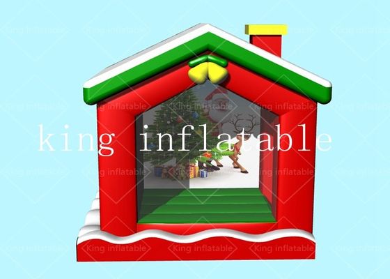 Christmas Commercial 0.55 mm PVC Inflatable Bouncer House 3.3x2.75x3.5m