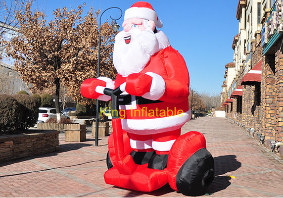 3m Inflatable Santa Claus Skiing Dancing Skateboarding