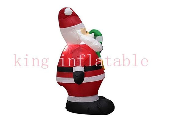 210D Nylon Customized Giant Outdoor Inflatable Santa Claus For Yard