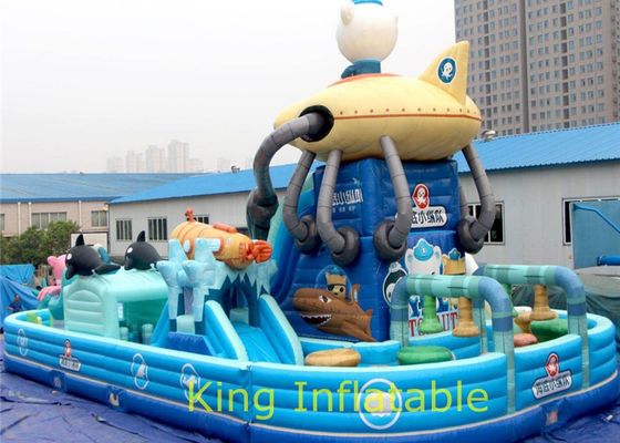 PVC Tarpaulin 20m By 10m Inflatale Jumping Castle With Slide