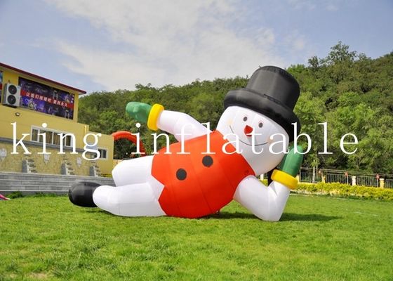 210D Nylon Outdoor 20ft Christmas Inflatable Santa For Advertising