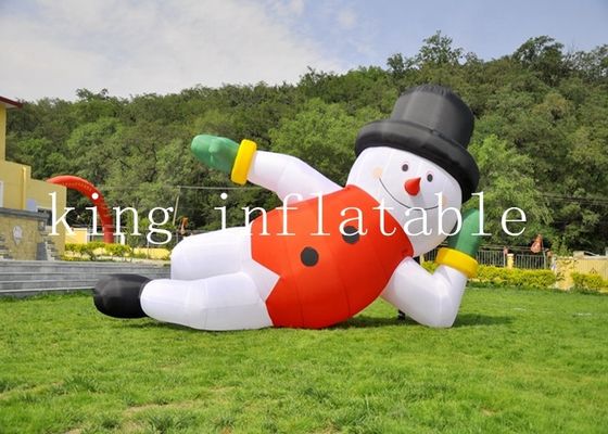 210D Nylon Outdoor 20ft Christmas Inflatable Santa For Advertising