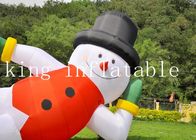 210D Nylon Outdoor 20ft Christmas Inflatable Santa For Advertising