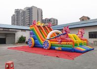 Inflatable Unicorn Carriage Dry Slide Outdoor With Air Blower