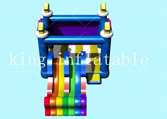 PVC Tarpaulin OEM Unicorn Rainbow Inflatable Bouncer Castle