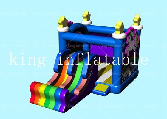 PVC Tarpaulin OEM Unicorn Rainbow Inflatable Bouncer Castle