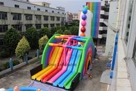 EN71 0.55 Mm PVC Unicorn Bouncer Inflatable Rainbow Dry Slide
