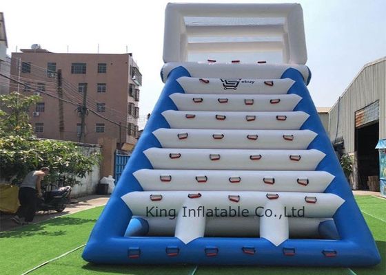 0.9mm PVC Tarpaulin jungle gym  inflatable floating water slides for sea