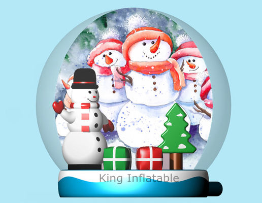 Outdoor PVC Tarpaulin 3M Dia Inflatable Snow Globe For Advertising