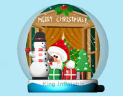 Outdoor PVC Tarpaulin 3M Dia Inflatable Snow Globe For Advertising