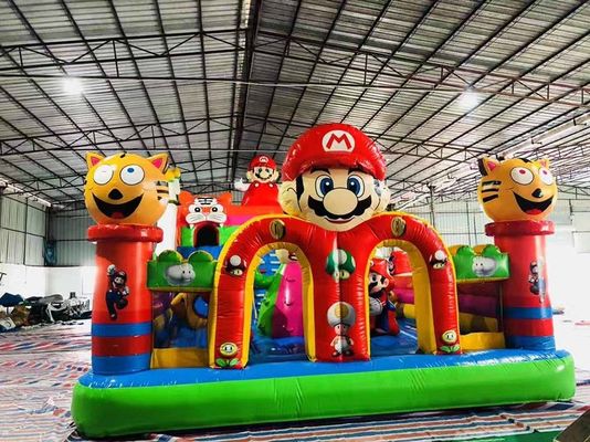 Kids Inflatable Bounce House Funny Castle With Silde PVC Tarpaulin