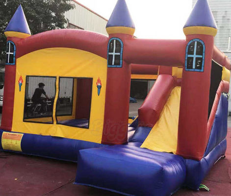 Kids PVC Tarpaulin Inflatable Jumping Castle With Slide