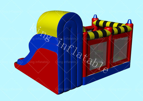 0.55mm PVC Tarpaulin Kids FireTruck Themed Jumping Castle