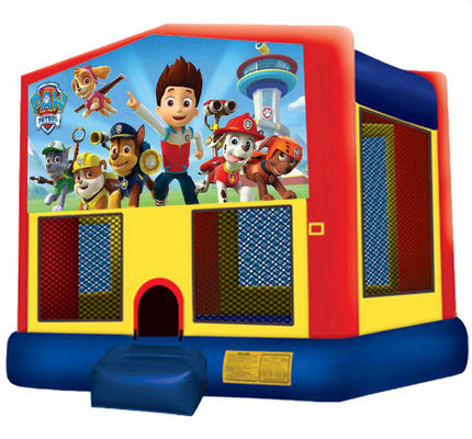 Kids PVC Tarpaulin Paw Patrol Inflatable Bounce House With Slide