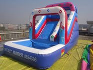 Outdoor Amusement Mermaid Pink Inflatable Water Slide Double Strong Stitching