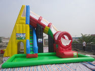 Kids / Adults Outdoor Red Inflatable Swimming Pool Water Slide 0.55 mm PVC