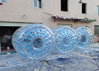 0.8 Mm Pvc Cylinder Inflatable Water Roller Ball , Water Walking Roller