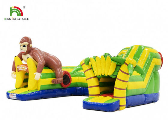 21ft Outdoor PVC Monkey Theme Inflatable Obstacle Course Rental For Events