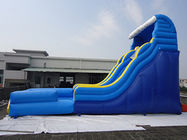Giant Outdoor Yellow Inflatable Water slide With Pool / Commercial Water Park For Kids
