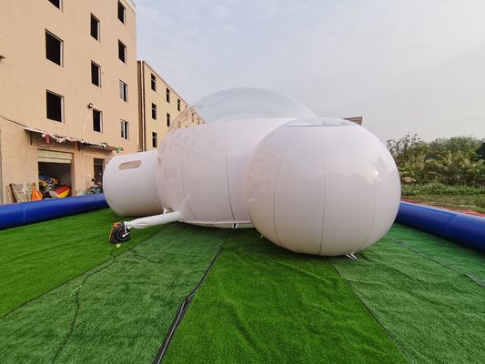 Semi Transparent 6m Inflatable Bubble Tent With Tunnel Bathroom