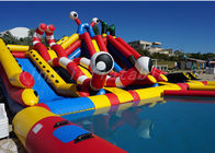 EN71 Inflatable Water Park Slide With Above Ground Swimming Pool