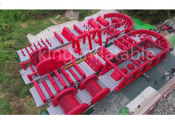 50m Long 5k Inflatable Obstacle Course Children Amusement Park