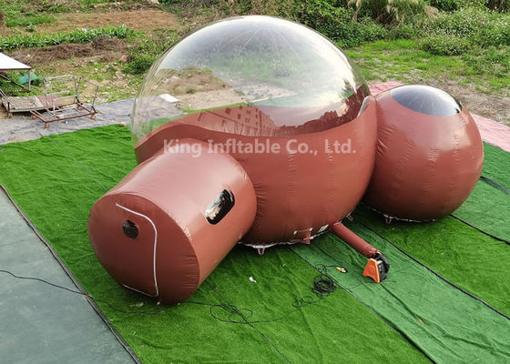 Brown 5m Inflatable Bubble Tent Camping House For Outdoor Hotel