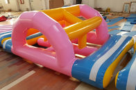 Pink Amusement Inflatable Water Park With Color Printing