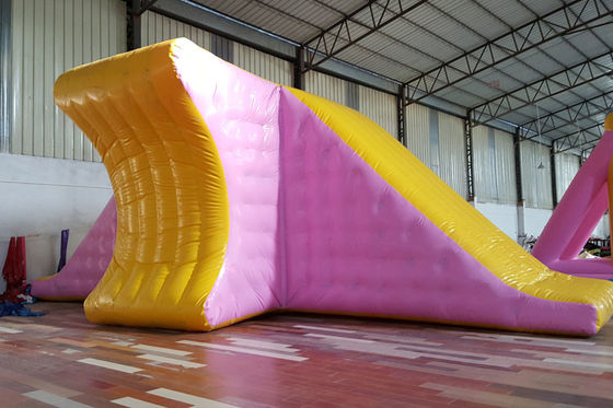 Pink Amusement Inflatable Water Park With Color Printing