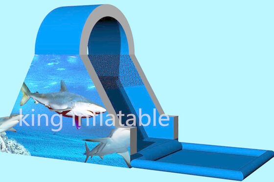 Full Printing Shark Theme 8.5m By 3m Inflatable Water Slide