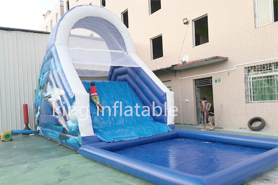 Full Printing Shark Theme 8.5m By 3m Inflatable Water Slide