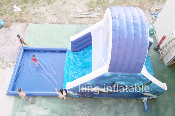 Full Printing Shark Theme 8.5m By 3m Inflatable Water Slide