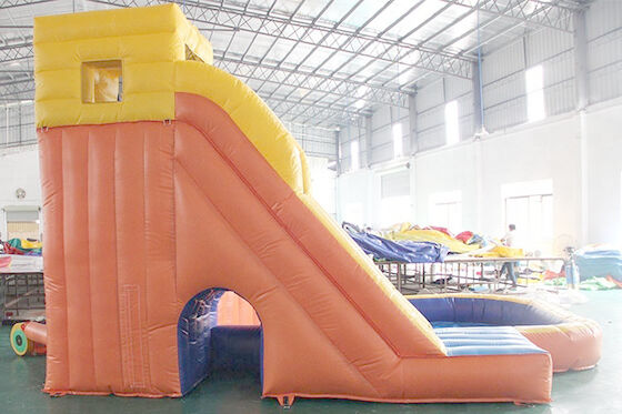 Kids 0.90mm Plato Inflatable Water Slide With Swimming Pool