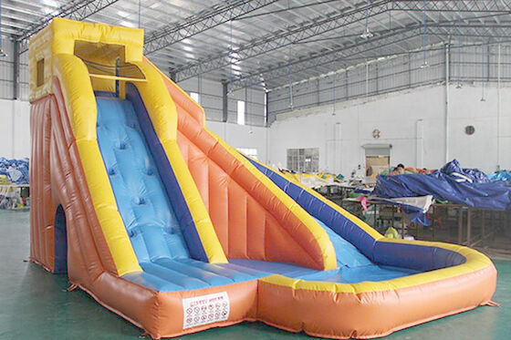 Kids 0.90mm Plato Inflatable Water Slide With Swimming Pool