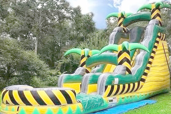 Commercial Colorful PVC Inflatable Water Slide Forest Theme