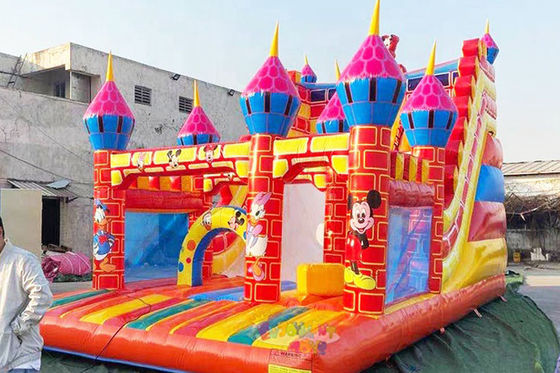 Custom Plato PVC Tarpaulin Inflatable Bouncer Playground For Children