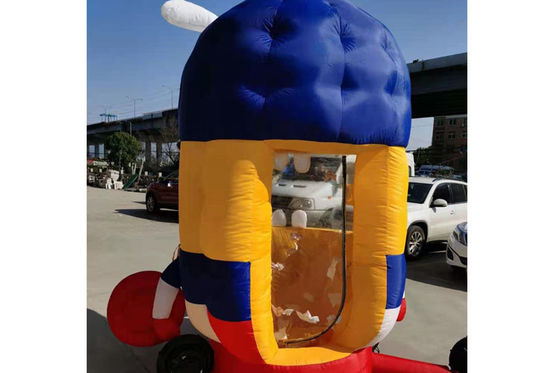 Cartoon Outdoor Funny Inflatable Cash Grabbing Machine For Advertising