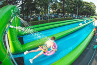 Customized 100m Long Outdoor Inflatable Water Sports Game City Slide For Adults