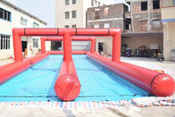 0.4mm PVC Tarpaulin Inflatable Double Lane Slip Slide For City Road