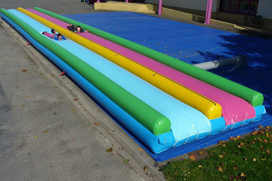 Outdoor Rental Business 1000 Ft Customized Inflatable N Slide With Swimming Pool